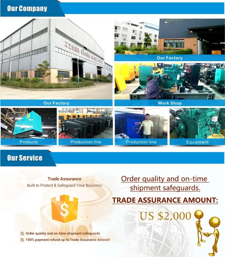 495kVA 400kw Low Noise Portable Deutz Diesel Genset Price