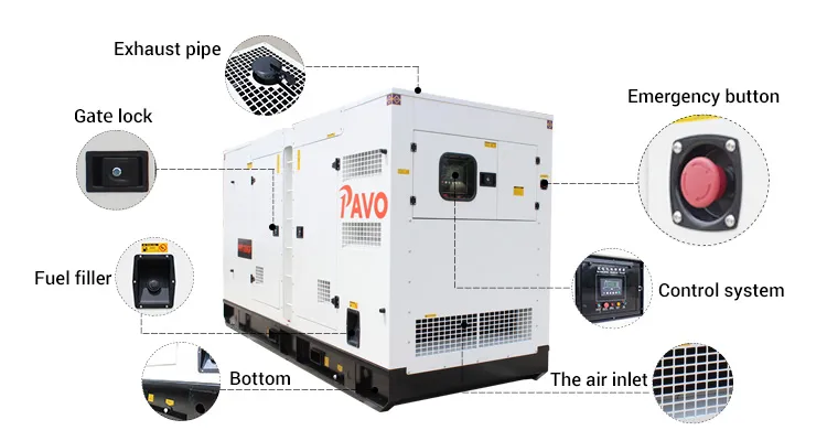 80kVA/64kw Open Diesel Generator Set Powered by Weichai Engine Power Stanford/Pavo Alternotor