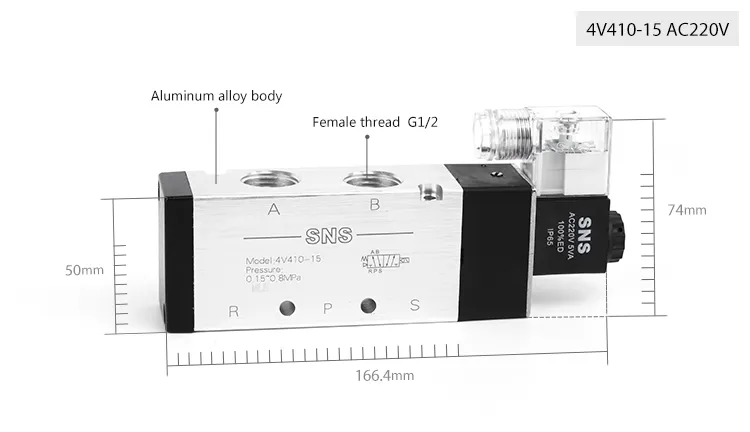 China Factory Sale 4V1 Series Aluminum Alloy Air Control Solenoid Valve