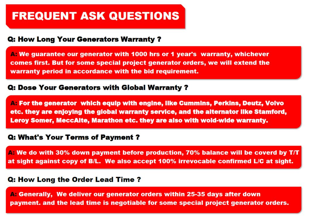 Cummins/Perkins/Deutz/Dooshan/Weichai/Yangdong Three Phase Open Type Diesel Power Generators with CE Alternator 33kVA 55kVA 69kVA 60Hz
