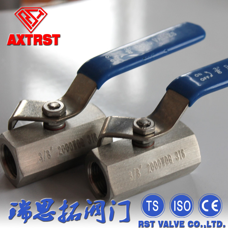 F316 High Pressure 2000wog 1PC Ball Valve
