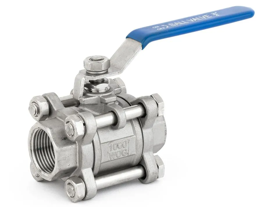 Floating Type Mounting Pad NPT BSPT F304 F316 3PCS Motorized Ball Valve