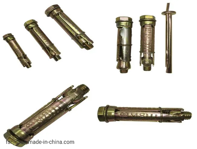 Heavy Duty 4PCS Shield Fix Anchor Bolts with Grade 4.8-12.9 (M6*50/M8*60/M10*70/M12*90)