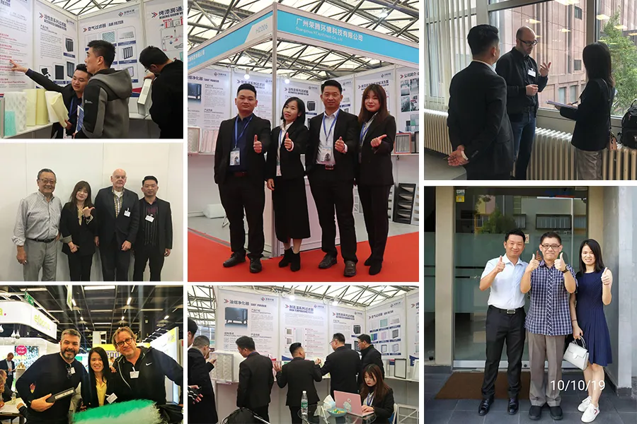 HEPA Filter Blue Plastic Frame V-Bank Filter Media Pack