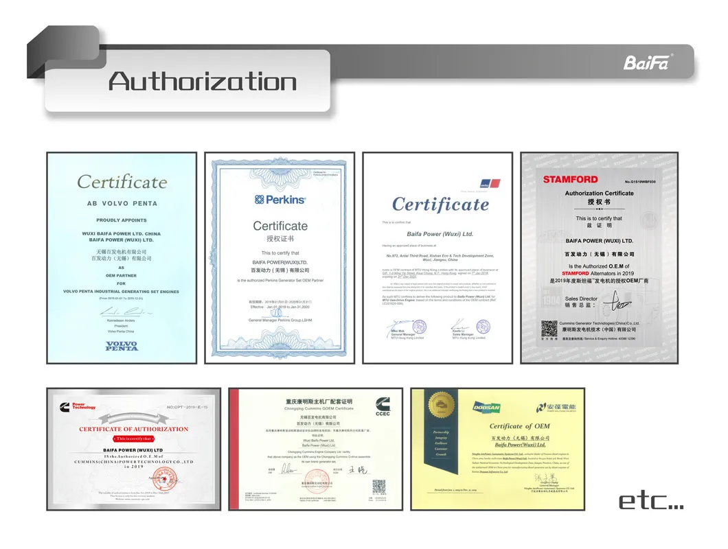 Low Fuel Consumption 670kVA Volvo 250kw Diesel Power Generator for Sale