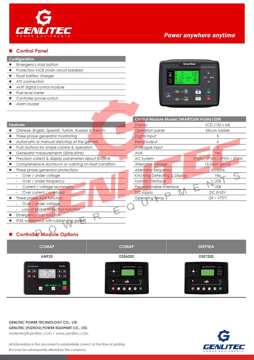 N4100ds Diesel Engine Low Noise 33kVA Standby Power Electirc Generator Set