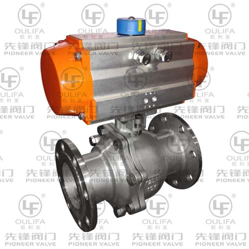 Pneumatic Flanged Ball Valve with Air Filter (Q641PPL- 64P )